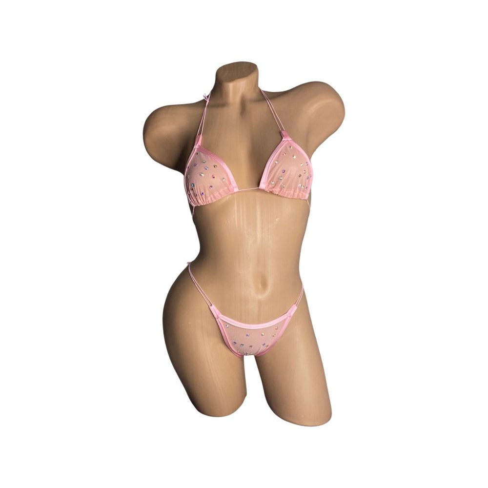 Pink Rhinestone Two Piece